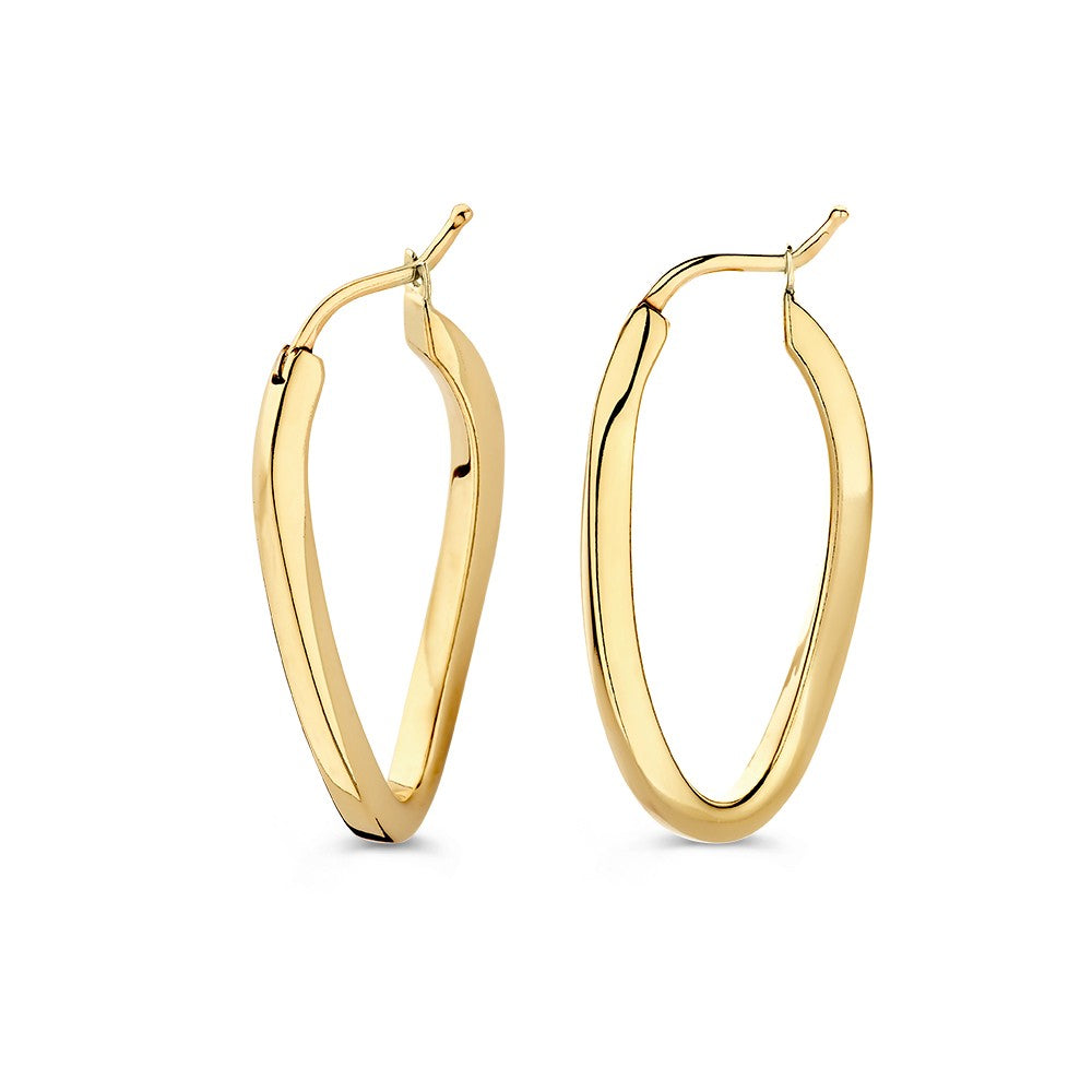 Gelbgold-Ohrringe mit verspieltem Twist – 14 Karat Gold