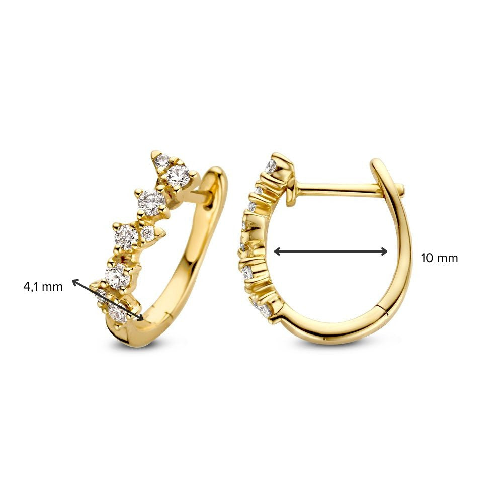 Gelbgold-Ohrringe mit Diamant: Raffinierte Eleganz und strahlender Luxus 0,32 ct.