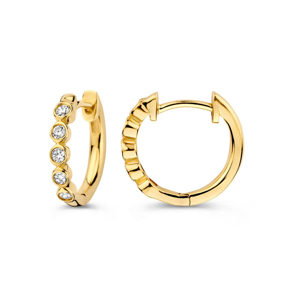 Ohrringe Luna 0,20 Karat Gelbgold