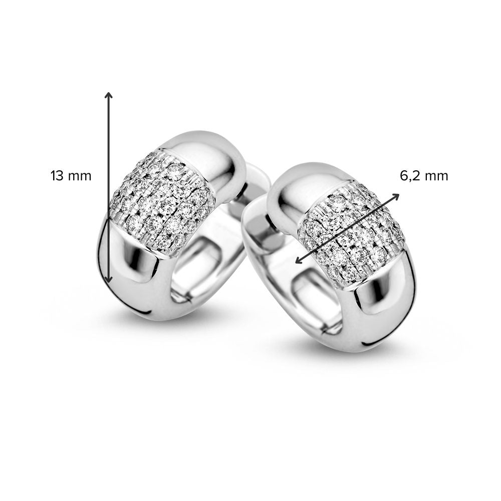 Ohrringe aus Weißgold mit Brillanten in Pavé-Fassung – Dezenter Luxus und Raffinesse 0,32 ct.