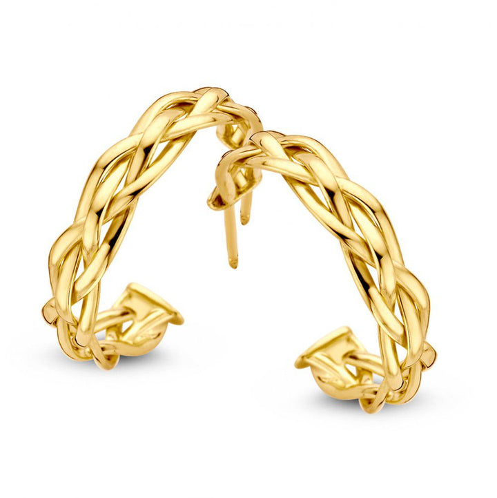 Geelgouden Oorstekers 14K 20mm - Eenvoudige Elegantie
