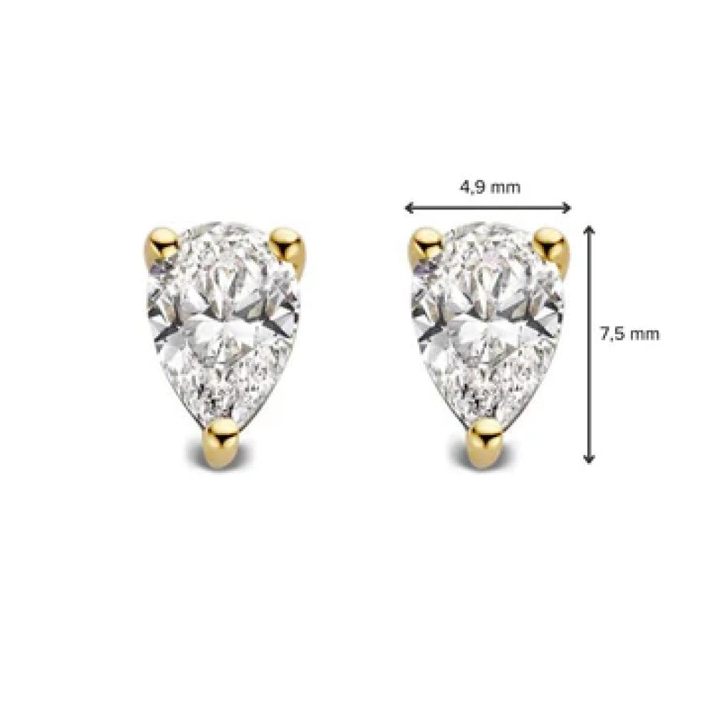 Ohrstecker Ava 1,00 kt. Gelbgold