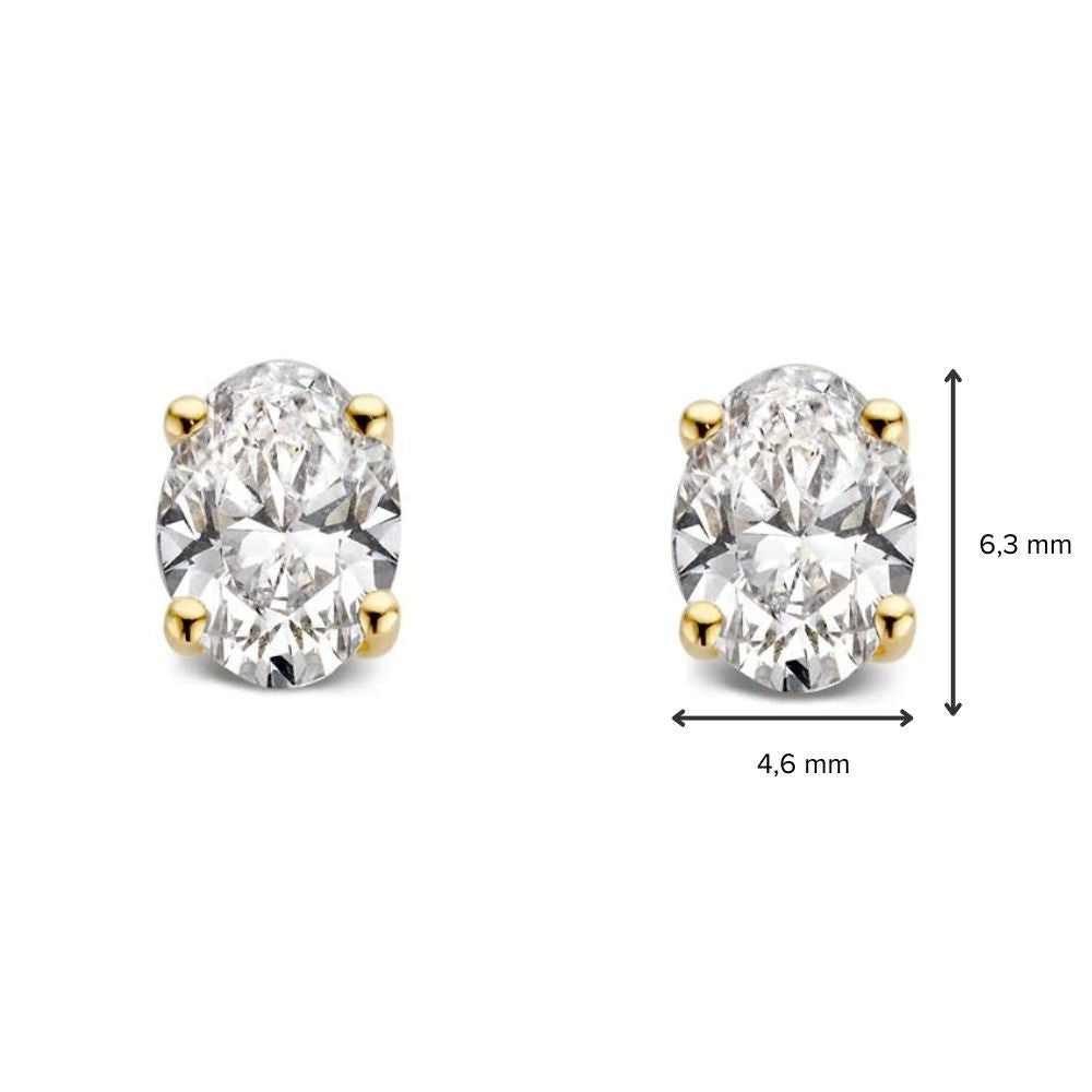 Ohrstecker Franky 1,00 ct. Gelbgold