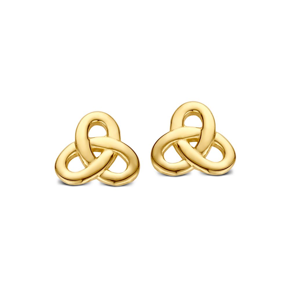 Ohrstecker aus 14K Gelbgold in Form eines zeitlosen Knotens