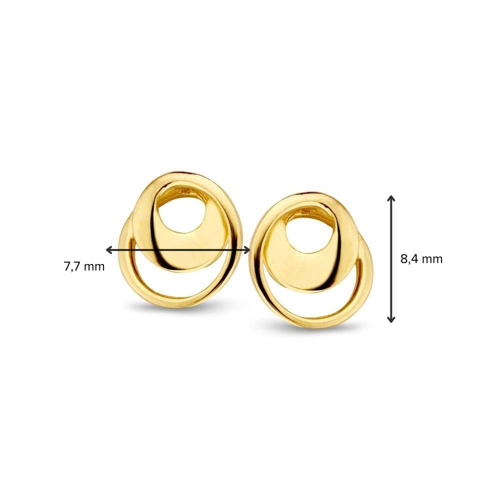 Gelbgold Ohrstecker 14K 8mm – Schlicht und Elegant