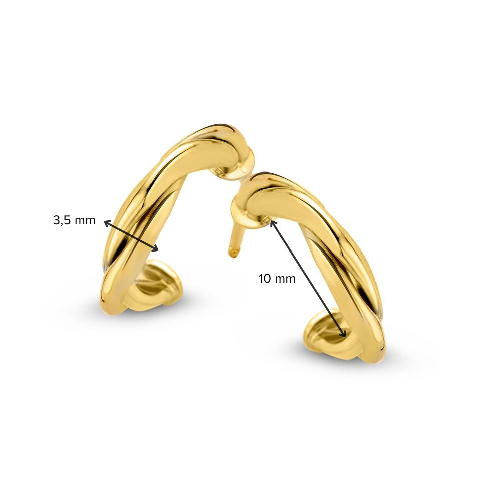 Geelgouden Oorstekers 14K 10mm – Subtiele Luxe