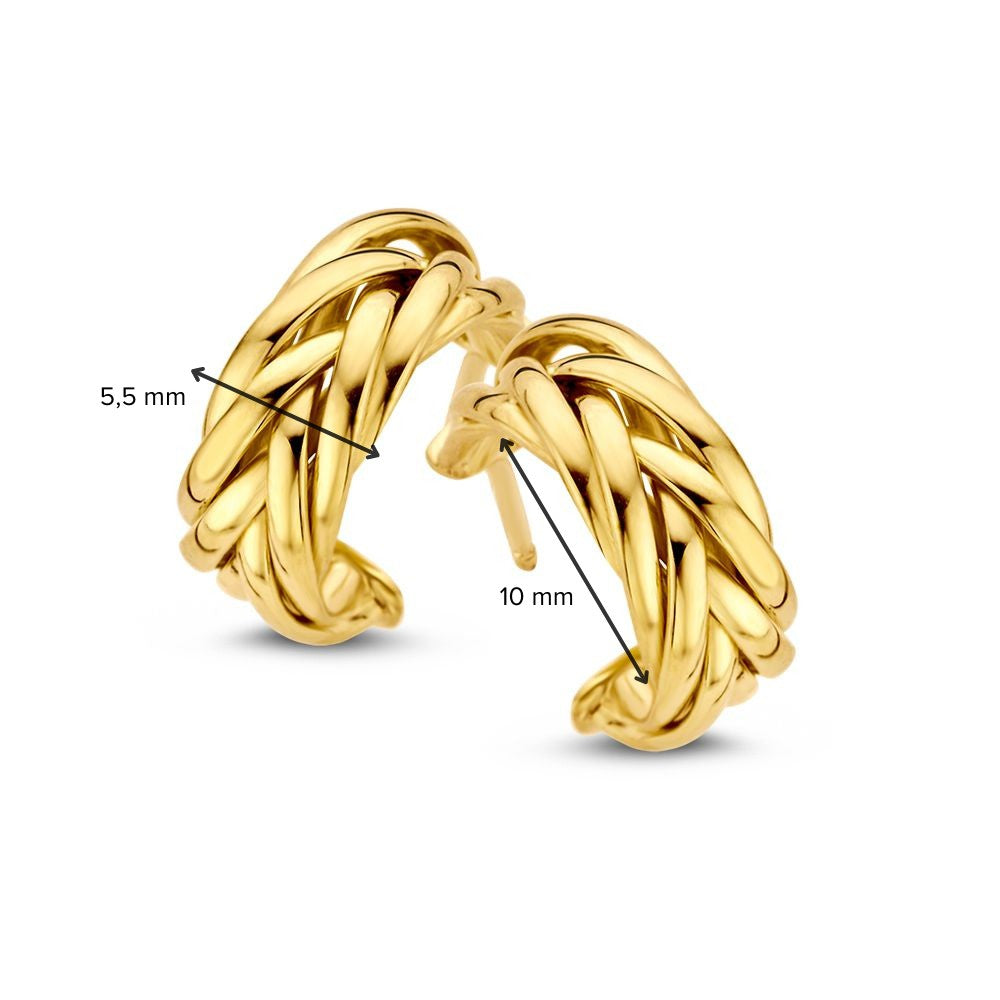 Gelbgold Ohrstecker 14K 10mm – Dezente Eleganz