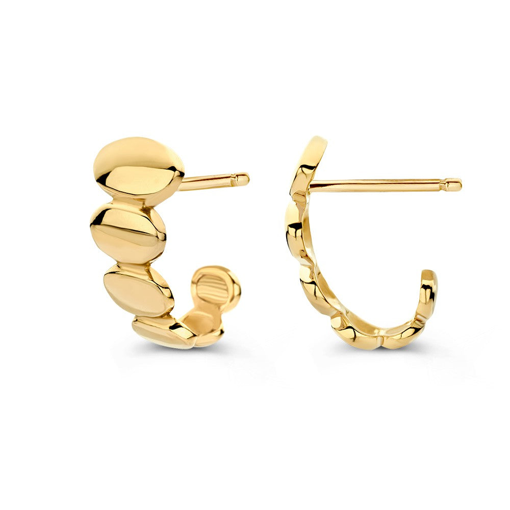 Gelbgoldene Ohrstecker mit Kugel-Design – 14 Karat Luxus für Damen