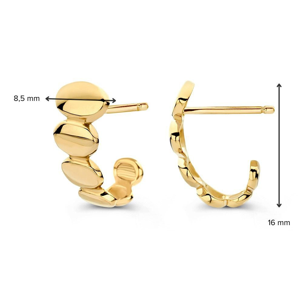 Gelbgoldene Ohrstecker mit Kugel-Design – 14 Karat Luxus für Damen