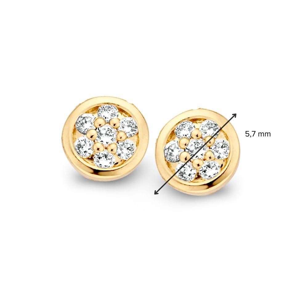 Gelbgold Ohrstecker mit Diamant von 0,18 Karat – Elegante