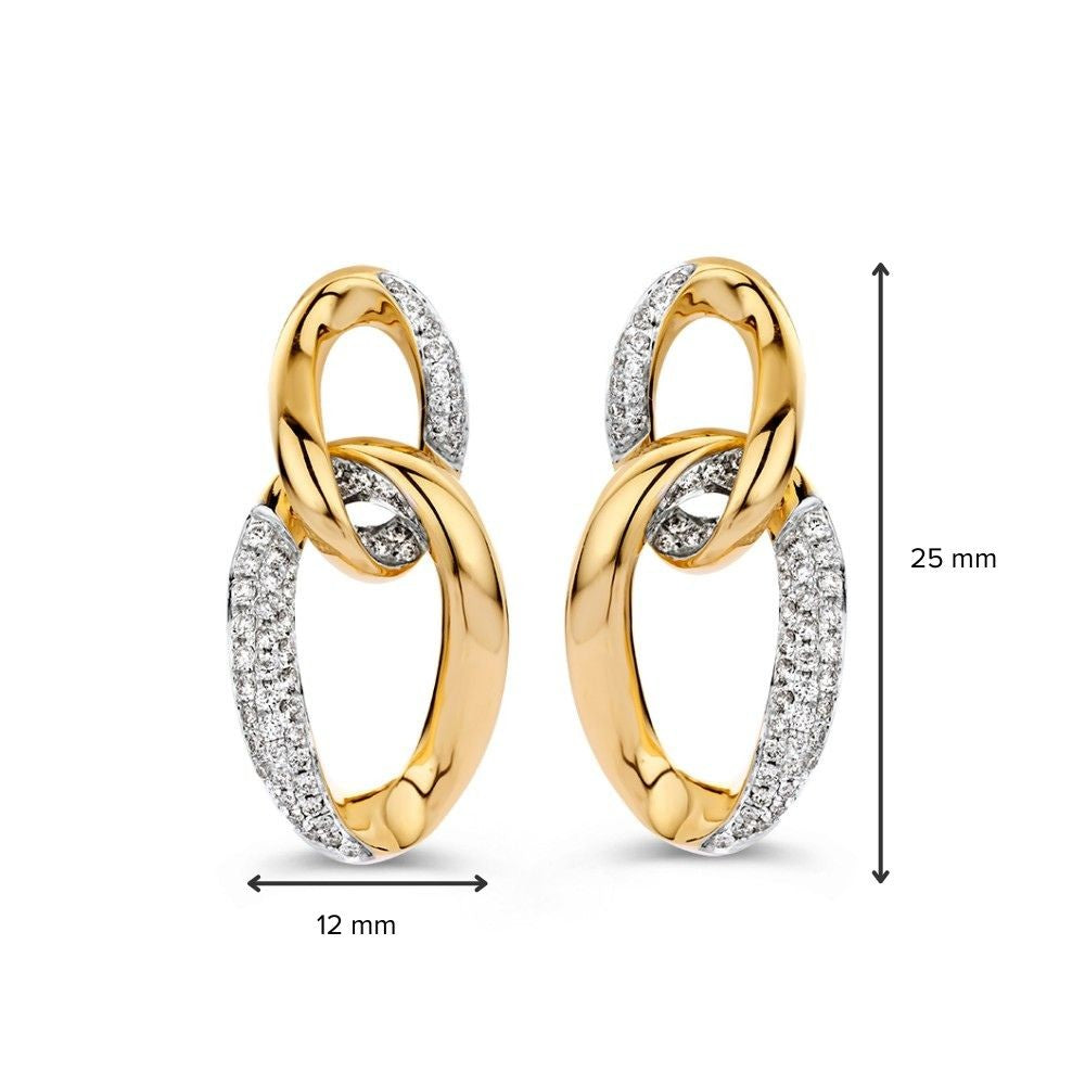 Luxuriöse Gelbgold-Ohrringe mit Diamanten – Eleganz und Glanz in Einem