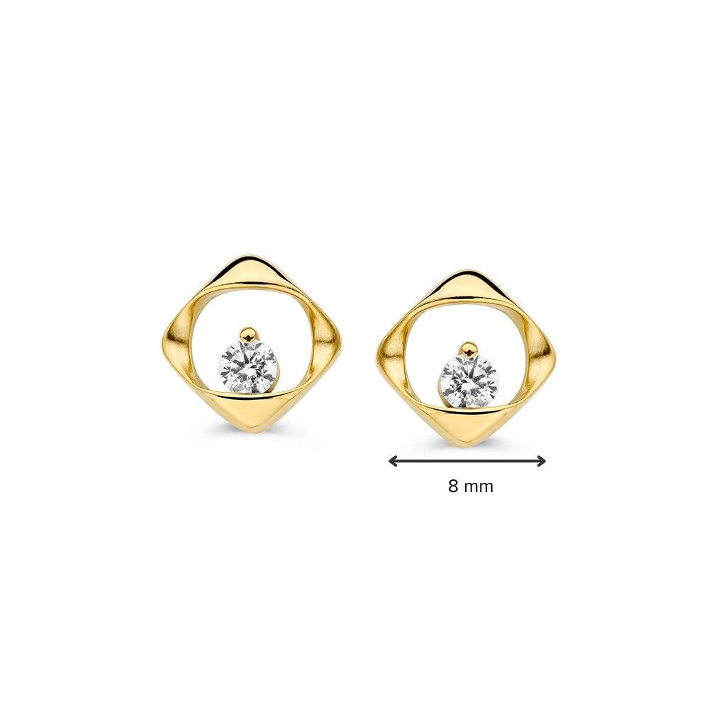 Ohrstecker Gelbgold Zirkonia