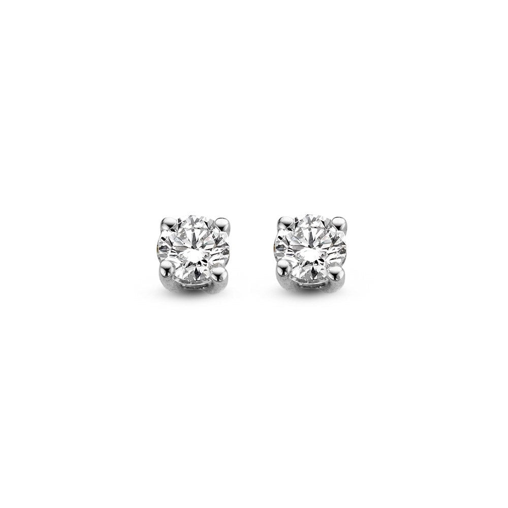 Ohrstecker aus Weißgold mit 0,20 Karat Diamanten in runder Form