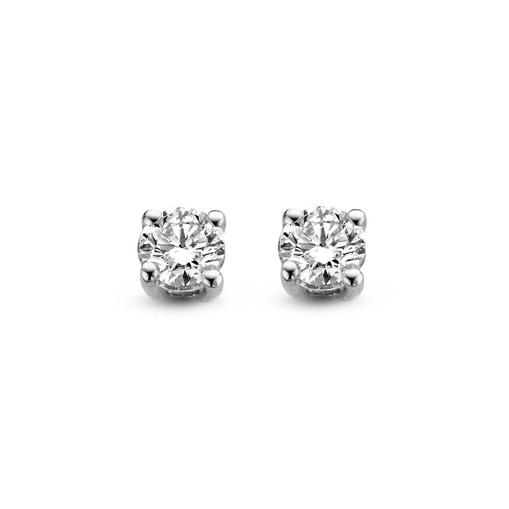 Ohrstecker aus Weißgold mit zwei runden, klaren Diamanten von 0,30 ct