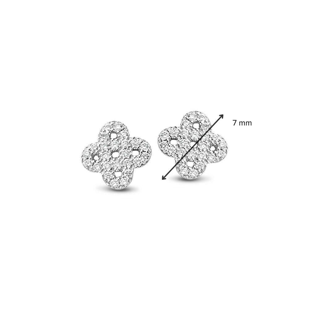 Ohrstecker aus Weißgold mit Diamant – 14 Karat, 0,14 ct Brillant