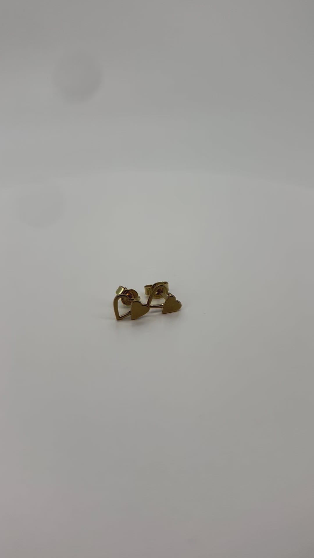 Vintage Gold Ohrringe Herzen 18K 1gr
