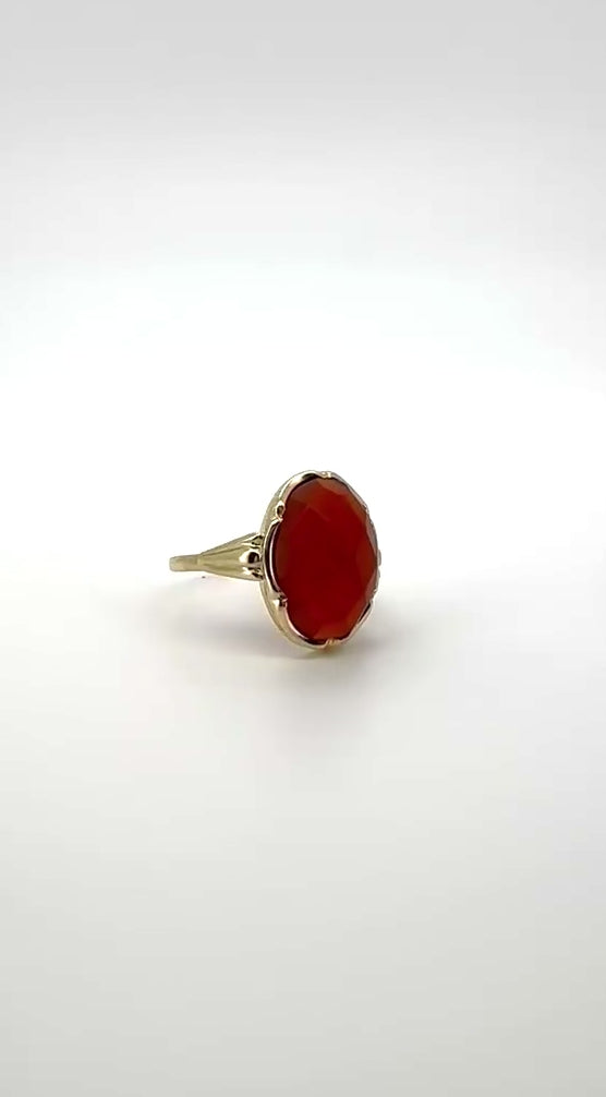 Vintage Goldring Karneol 14K 3,4g