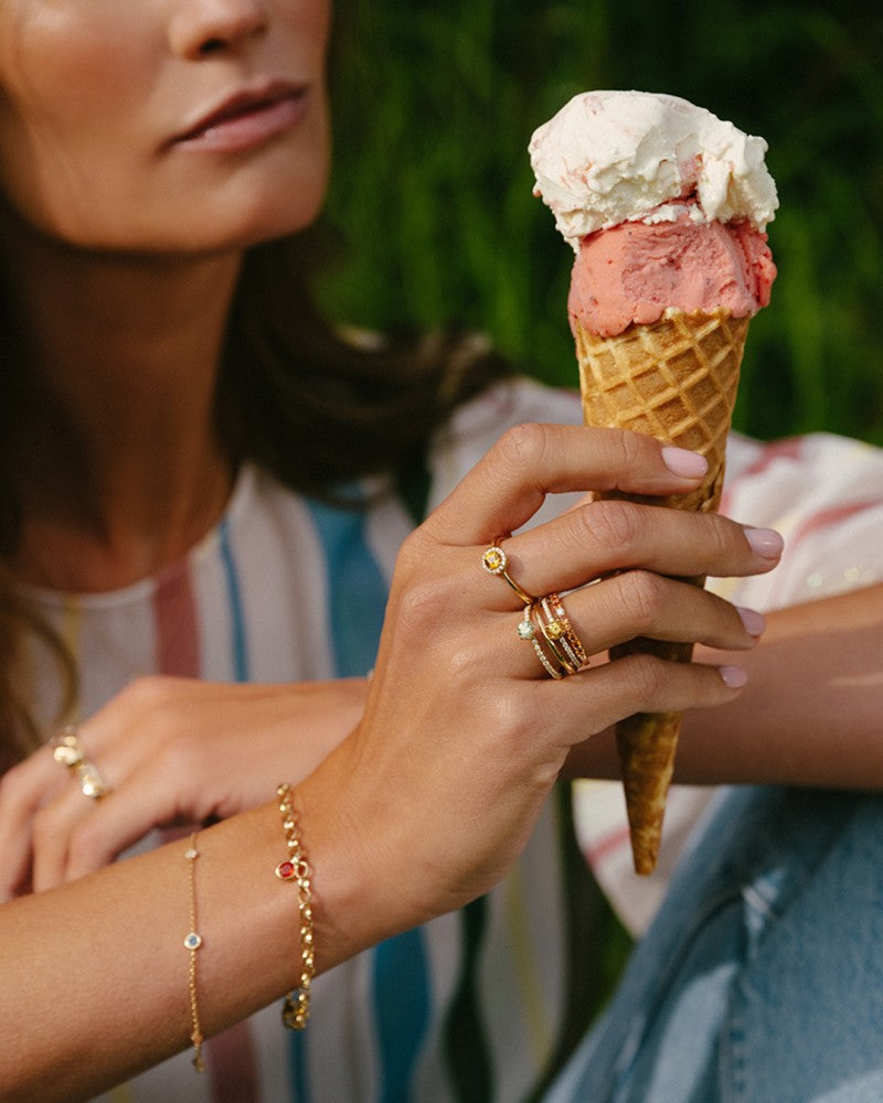 18kt Roségoldring mit grünem Saphir und Diamanten – Van der Kooij Luxusschmuck