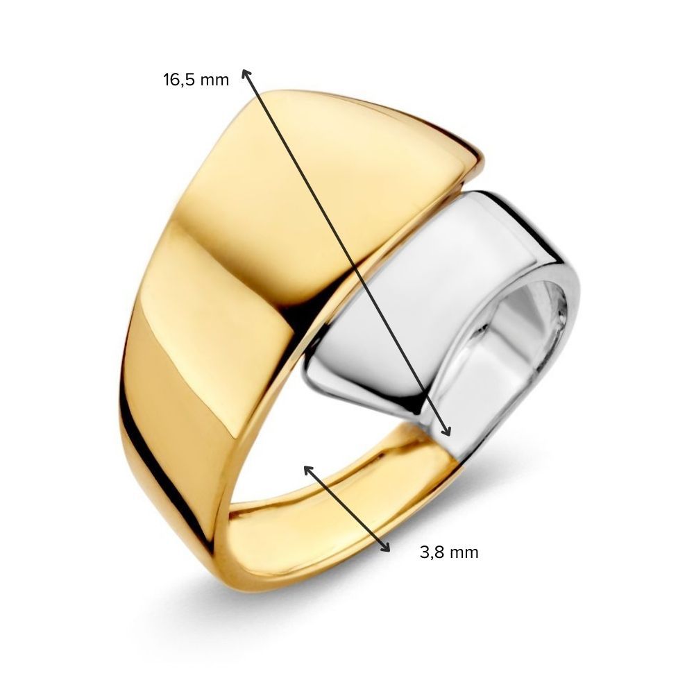 Zeitloser Damenring aus 14 Karat Bicolor-Gold – Luxus in Gelb- und Weißgold