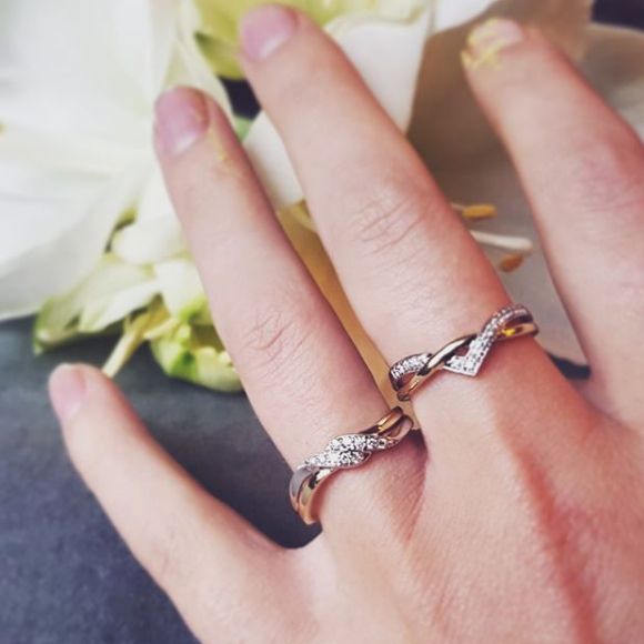 Ring Bicolor Brillant 0.10 Karat