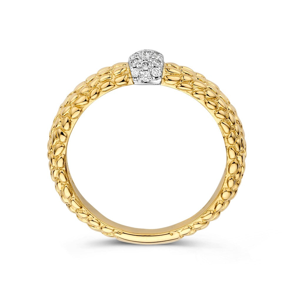 Ring Bicolor Brillant 0,14 ct.