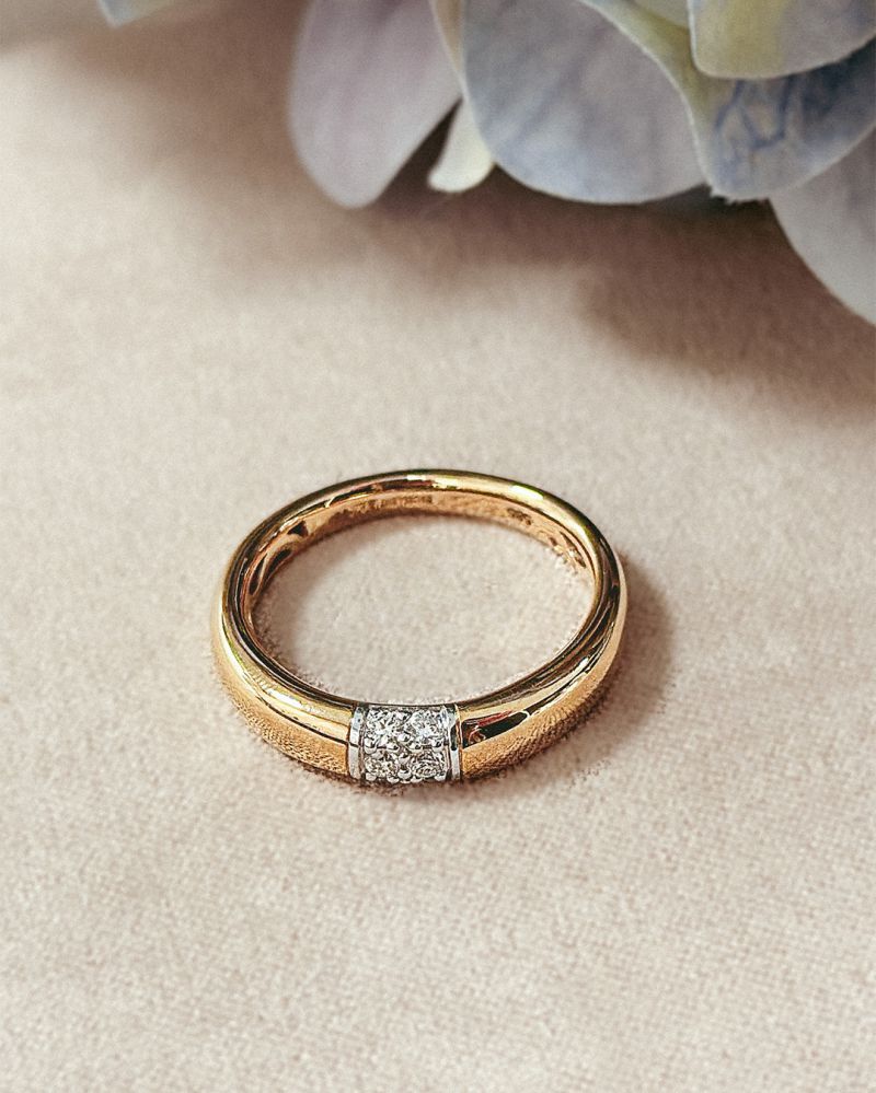 Ring Bicolor Brillant 0,16 ct.