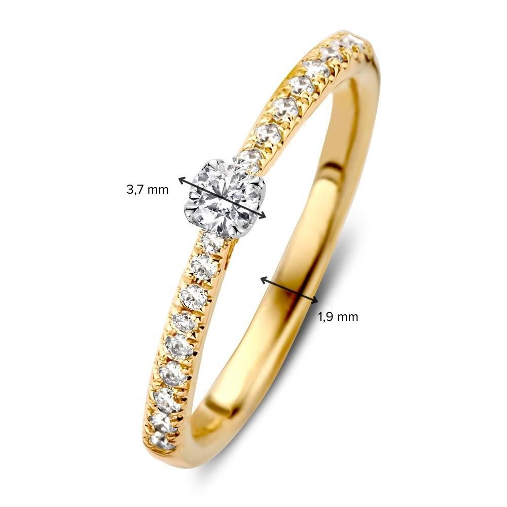 Eleganter Weißgold Solitärring mit Diamanten – 0,25 Karat