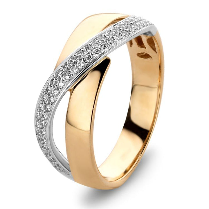Verfijnde Bicolor Diamanten Ring – 0.26 Carat