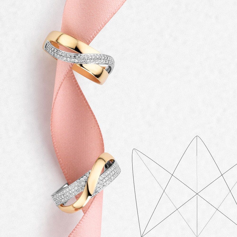 Eleganter Bicolor-Diamantring – 0.26 Karat