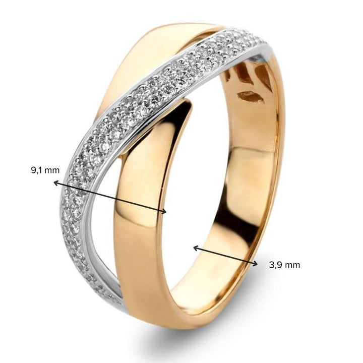 Verfijnde Bicolor Diamanten Ring – 0.26 Carat