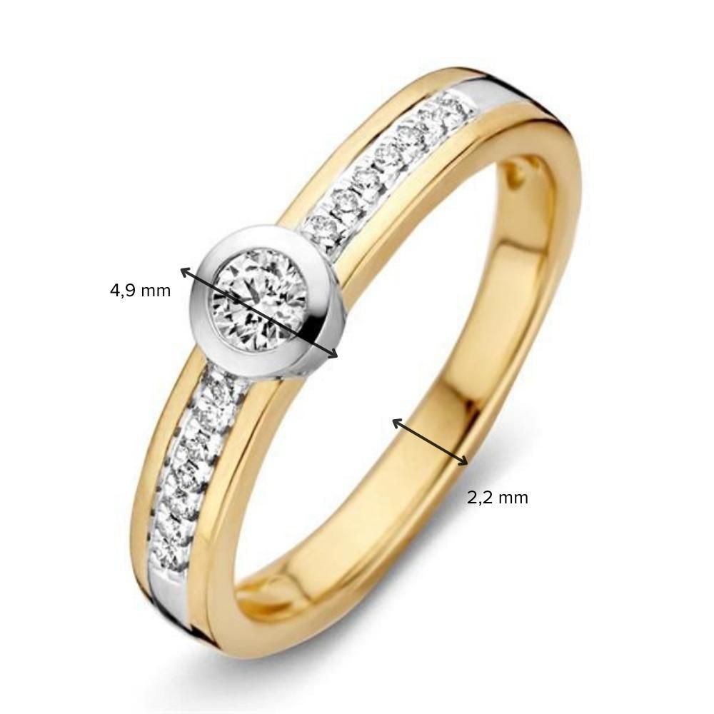 Eleganter Bicolor-Diamantring – 0,26 Karat
