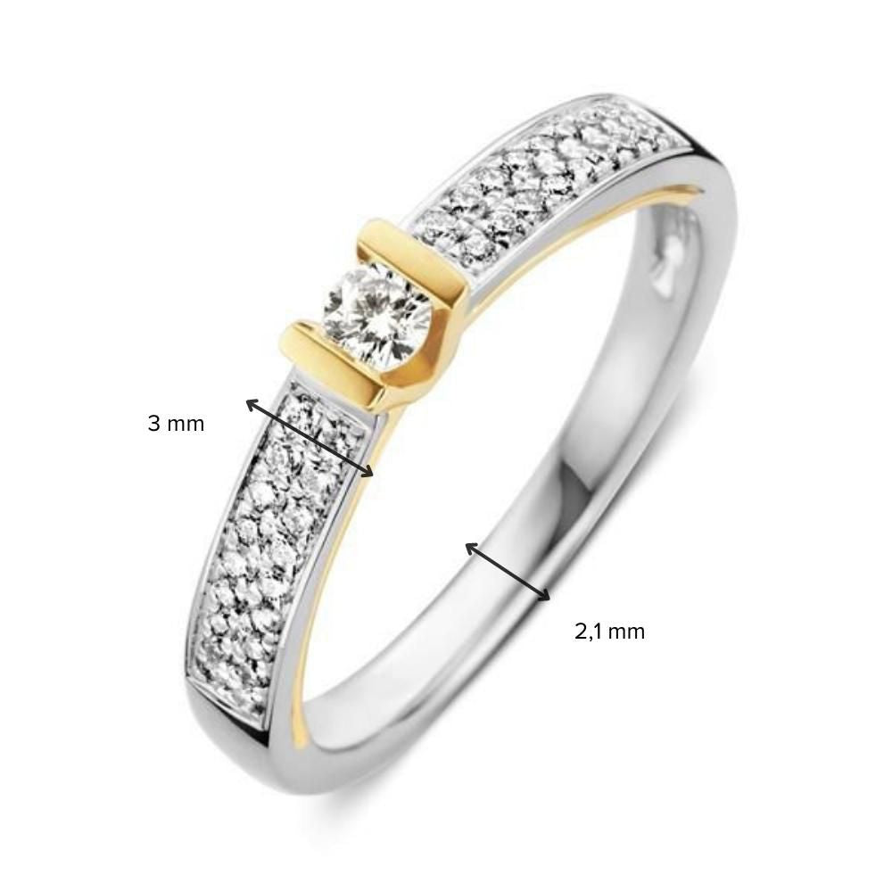 Raffinierter Bicolor-Diamantring – 0,26 Karat