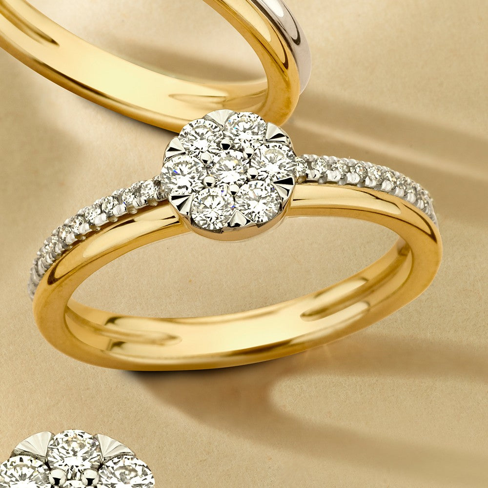 Bicolor Ring Brillant 0.36 ct.