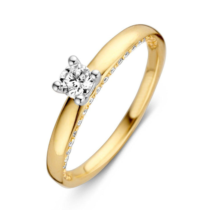 Ring bicolor briljant 0.44 crt.