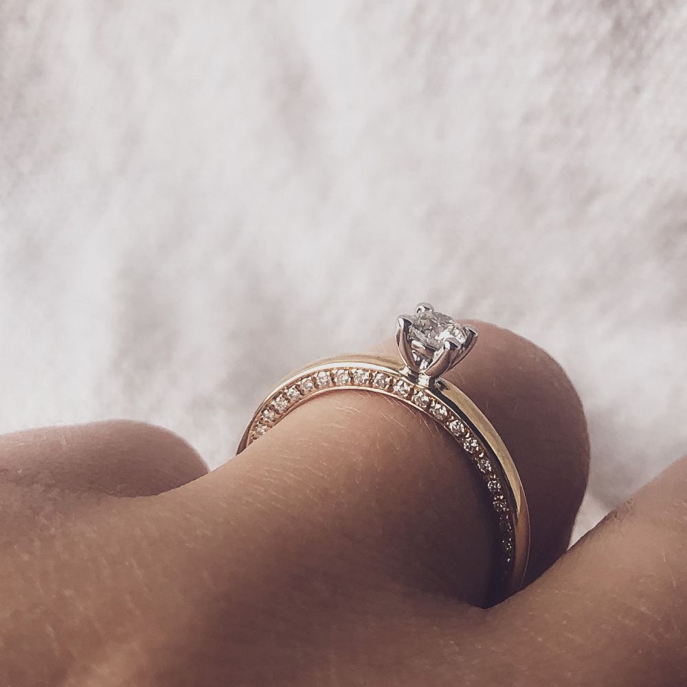 Ring Bicolor Brillant 0,44 ct.