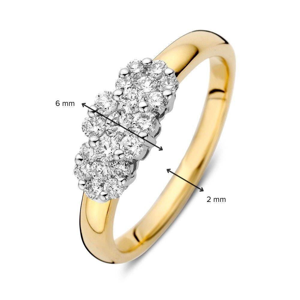 Bicolor-Ring Brillant 0,52 kt.
