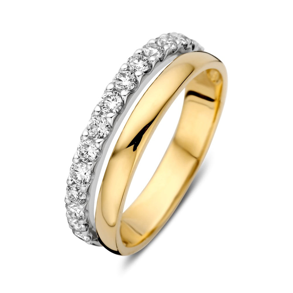 Ring bicolor briljant 0.58 crt.