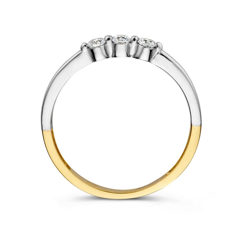 Bicolor Zirkonia Ring