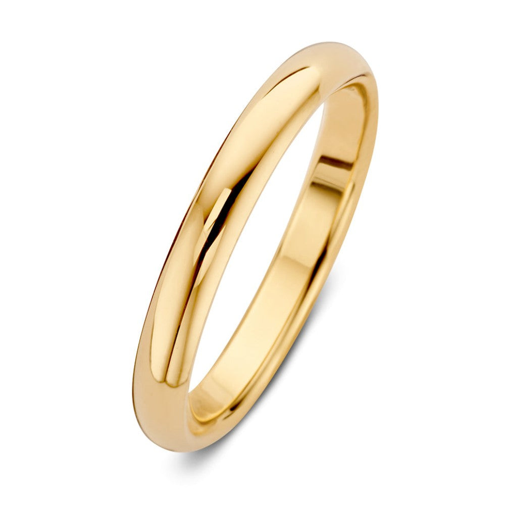 Ring aus 3 mm gelbgold mit glatter, polierter Oberfläche