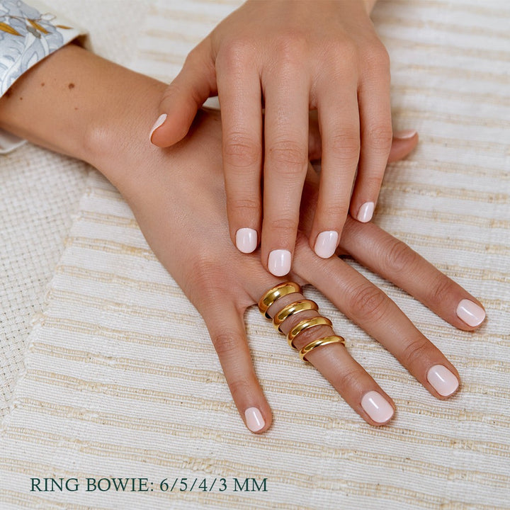 Ring Bowie 6mm witgoud