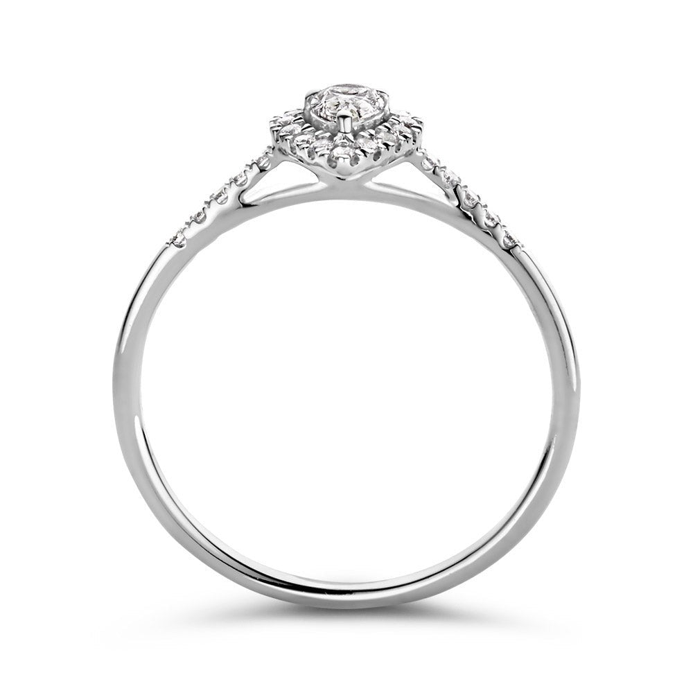 Ring Elin royal 0,30 crt. witgoud