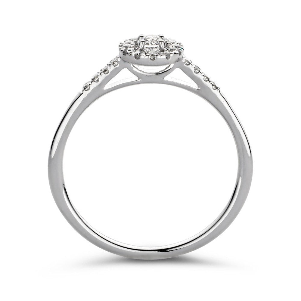 Ring Emma royal 0,20 crt. witgoud