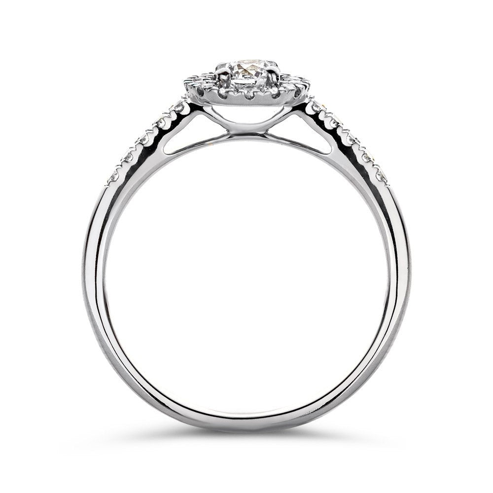 Ring Emma royal 0,50 crt. witgoud