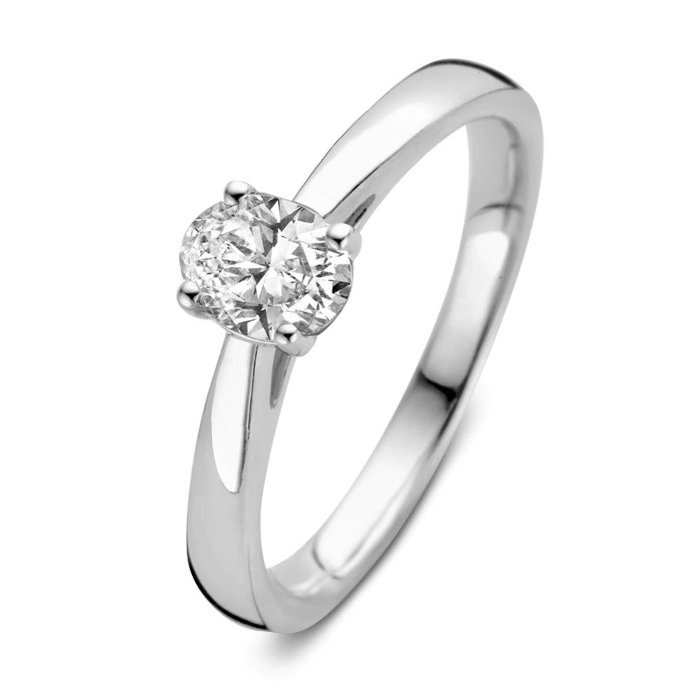 Ring aus Weißgold mit rundem Diamanten von 0,50 ct in der Mitte