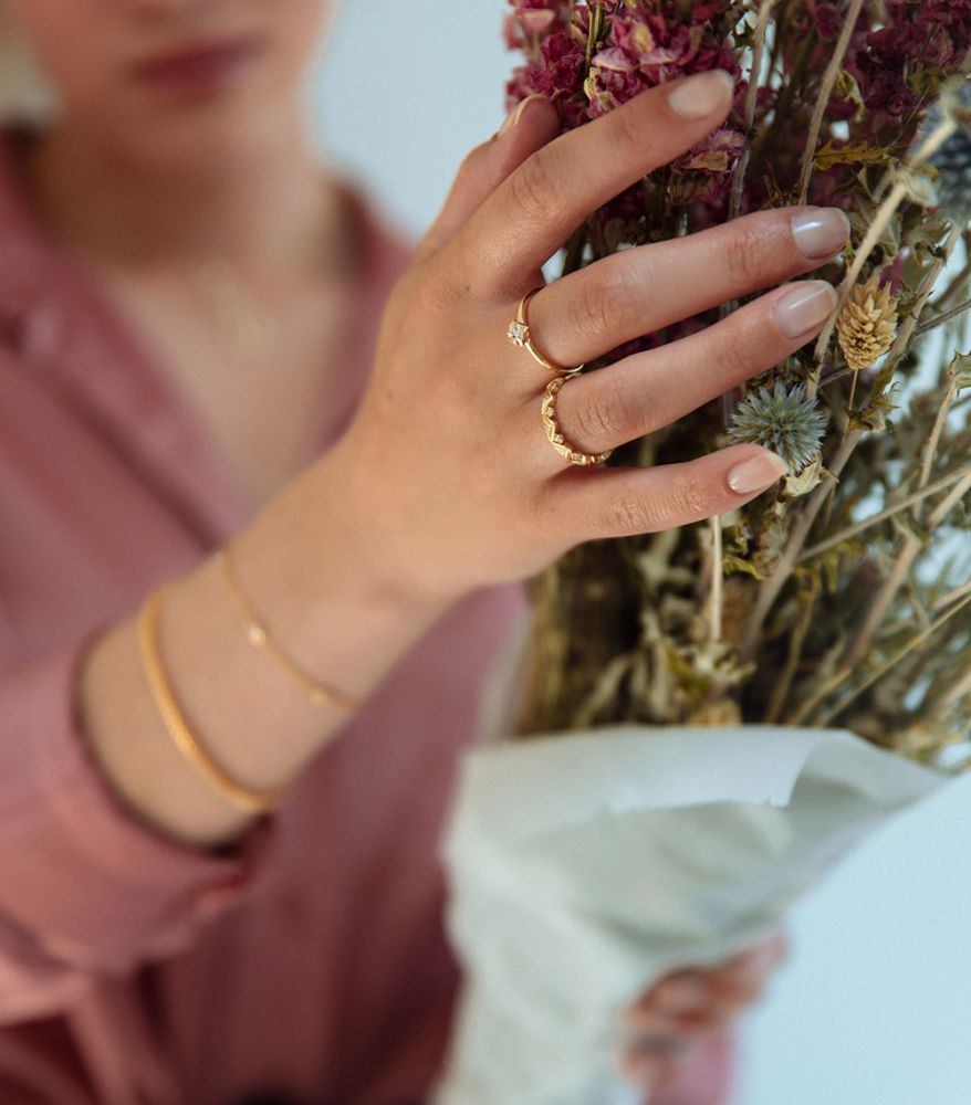 Ring Gelb Brillant 0,05 kt.