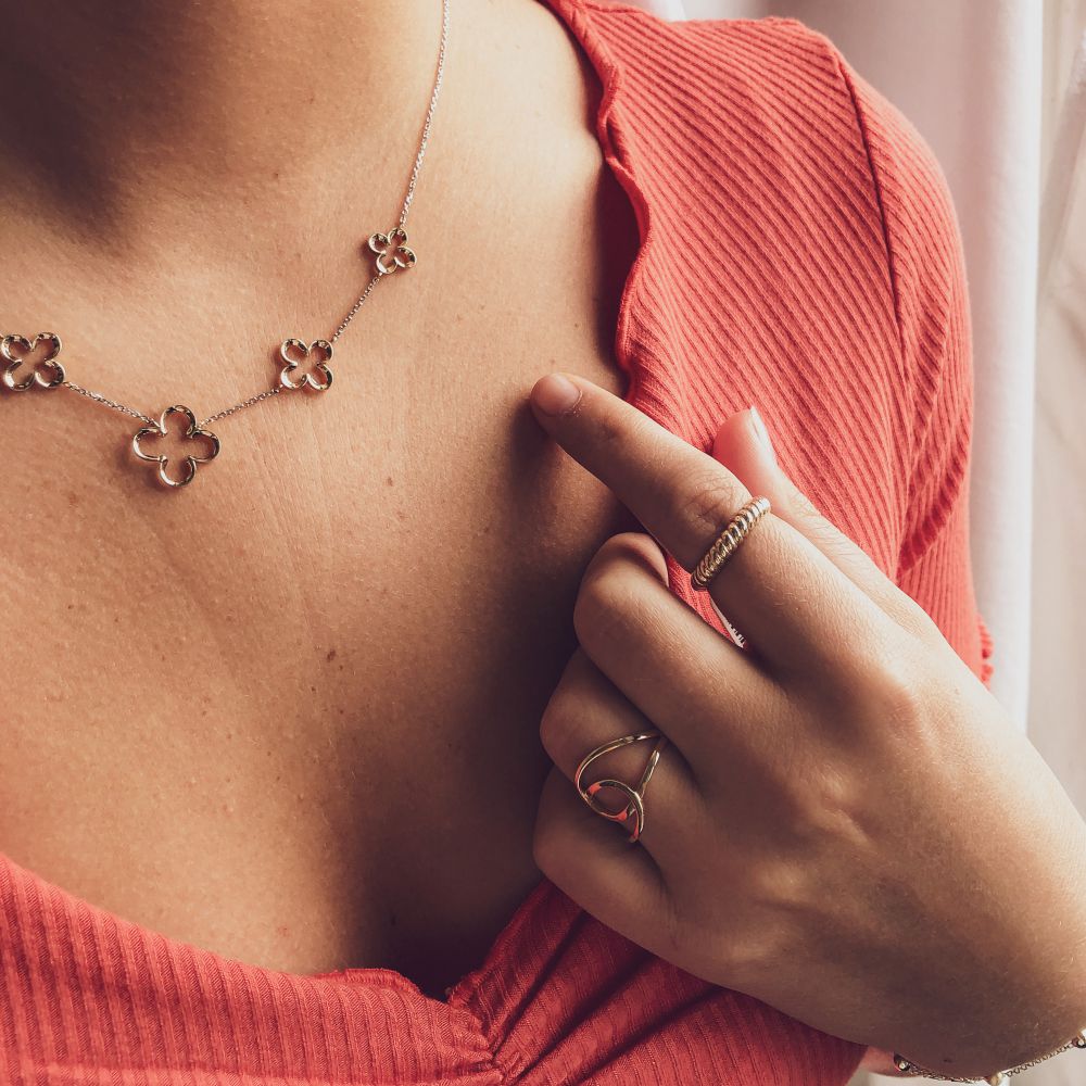 Gelbgold Ansteckring für Damen – Subtiler Luxus in 14 Karat Gold