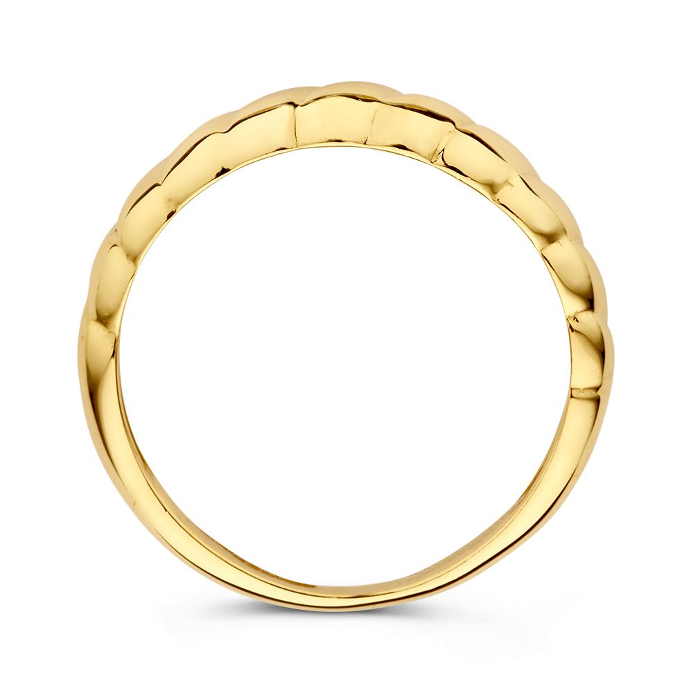 Gelbgold Croissant Ring | 14 Karat Gold | Van der Kooij