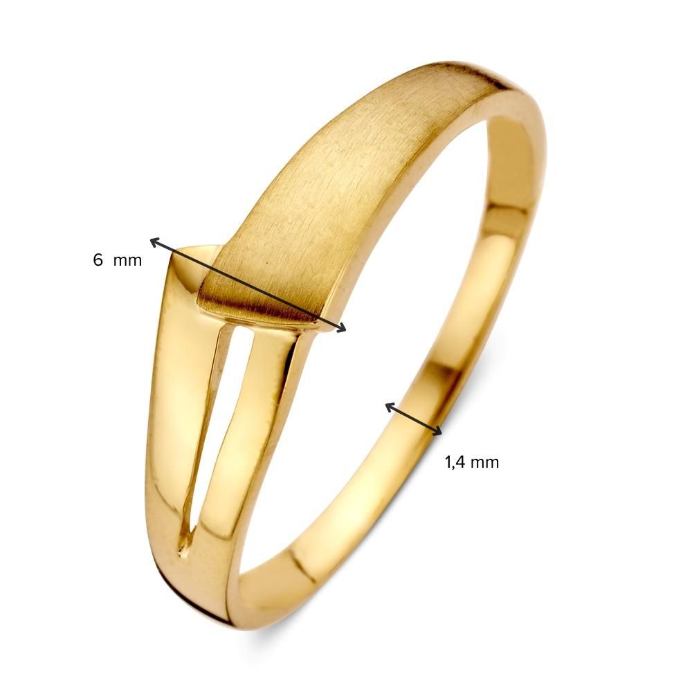 Eleganter Gelbgoldring mit schlichtem Design – 14 Karat Gold