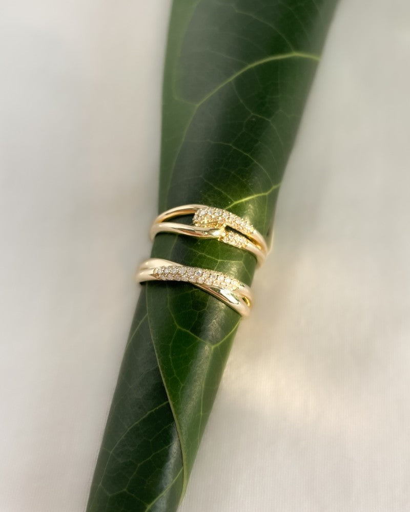 Ring geelgoud briljant 0.15 crt.