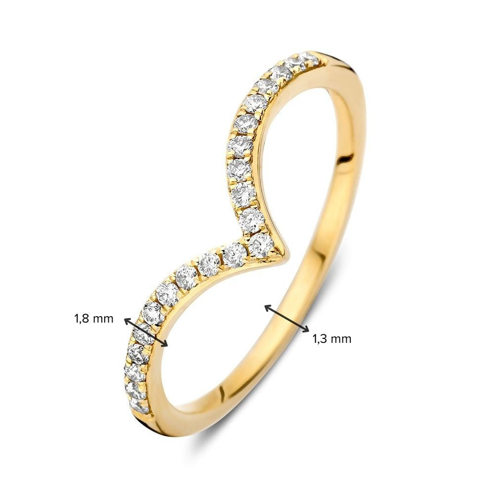 Ring Gelbgold Brillant 0.19 Karat.